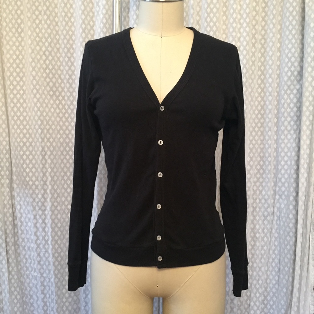 American apparel black cardigan